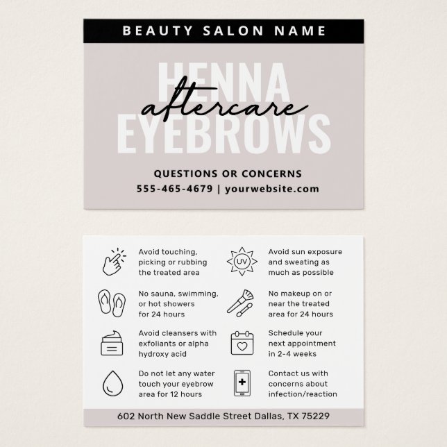 Moderna Tint de ceja simple Henna Brows Aftercare (Anverso y reverso)