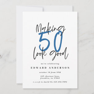 Moderna tipografía audaz 50 cumpleaños fiesta
