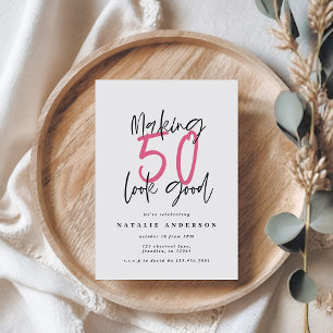 Moderna tipografía audaz 50 cumpleaños fiesta