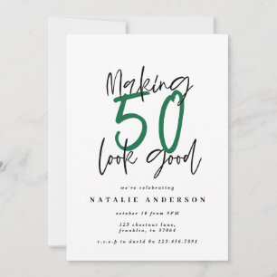 Moderna tipografía audaz 50 cumpleaños fiesta