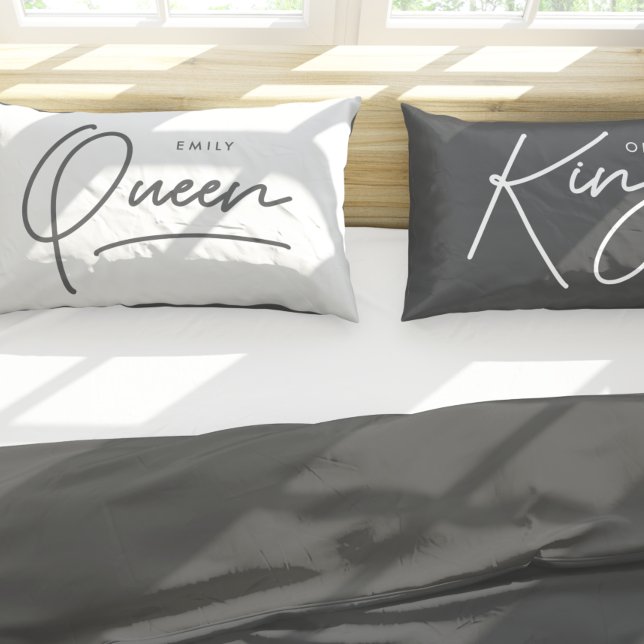 Moderna tipografía elegante funda de almohadas rei (Subido por el creador)