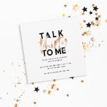 Moderna tipografía mínima femenina rosa oro 30<br><div class="desc">Háblame de la moderna tipografía minimalista chica subió la tarjeta de invitación de oro de 30 años. Parte de una colección.</div>