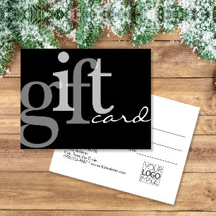 Moderna tipografía negrita Tarjeta de regalo con l