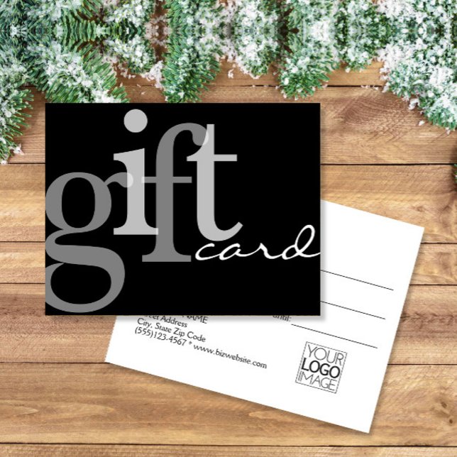 Moderna tipografía negrita Tarjeta de regalo con l (Subido por el creador)