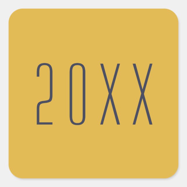 Moderna tipografía Sello para sobres de Año Nuevo  (Anverso)