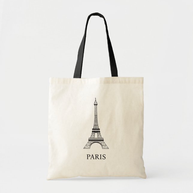Moderna Torre Eiffel París Bolsa de Tote Francesa (Frente)