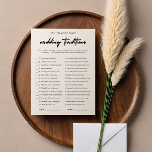Moderna tradición Boda Tarjeta de juego para ducha