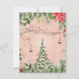 Moderna vegetación forestal Feliz Navidad