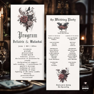 Moderna Woodrose gótica y floral de carbón vegetal