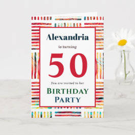 Moderna y colorida Fabulosa Invitación de cumpleañ