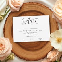 Moderna y elegante boda de caligrafía RSVP