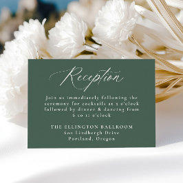 Moderna y elegante caligrafía recepción de boda ve