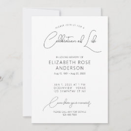 Moderna y elegante celebración de la invitación a