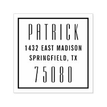 Moderna y elegante dirección de retorno Sello de a