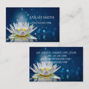 Moderna y elegante flor de loto Tarjeta de visita