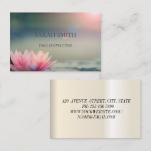 Moderna y elegante flor de loto Tarjeta de visita