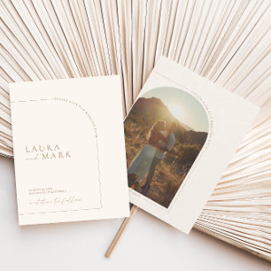 Moderna y elegante foto de arco salva la fecha