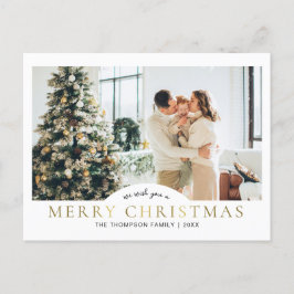 Moderna y elegante foto de Navidad de oro clásico