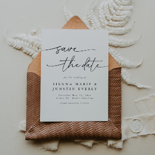 Moderna y elegante foto Guardar la tarjeta de fech