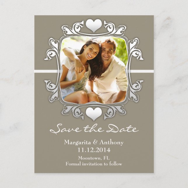 moderna y elegante foto salve las postales de fech (Anverso)