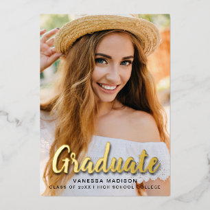 Moderna y elegante guión de moda Tarjeta Grad de R