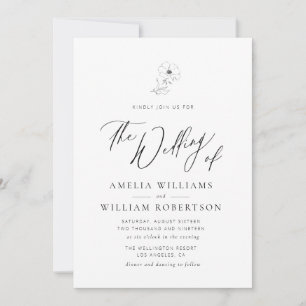 moderna y elegante invitación a la boda