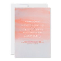 Moderna y elegante invitación a la boda acuática