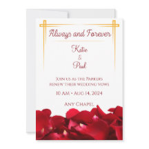 Moderna y elegante invitación a la boda de Roses R