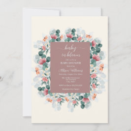 Moderna y elegante invitación a la ducha de bebé c