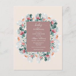 Moderna y elegante invitación a la ducha de bebé c