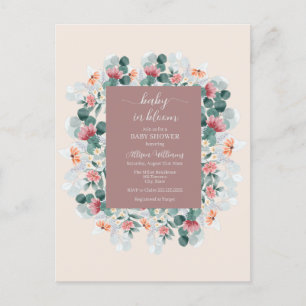 Moderna y elegante invitación a la ducha de bebé c