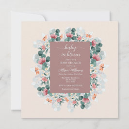 Moderna y elegante invitación a la ducha de bebé c
