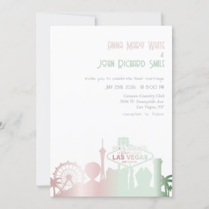 Moderna y elegante invitación a las Vegas City Sky