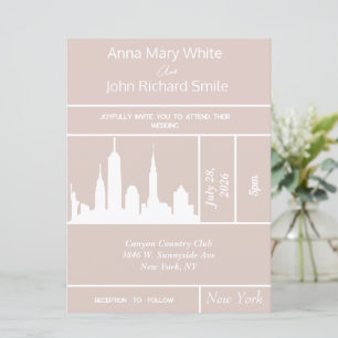Moderna y elegante invitación en Nueva York