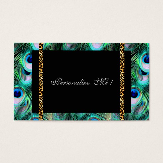 Moderna y elegante moda Girly Peacock & Leopard (Frente)