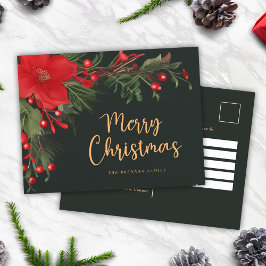 Moderna y elegante Navidad Botánica Verde
