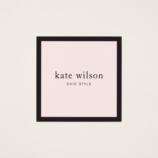 Moderna y elegante plaza profesional rosa claro (Anverso)