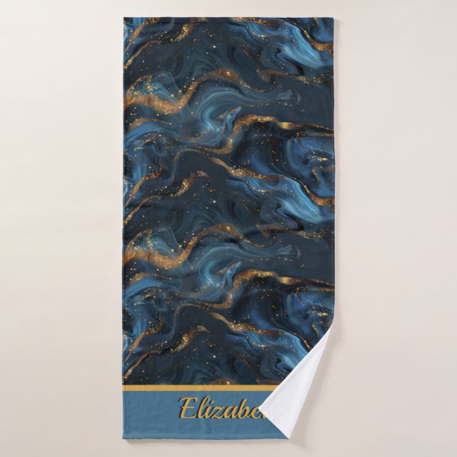 Moderna y elegante Purpurina de oro de arte de már (Toalla de baño)