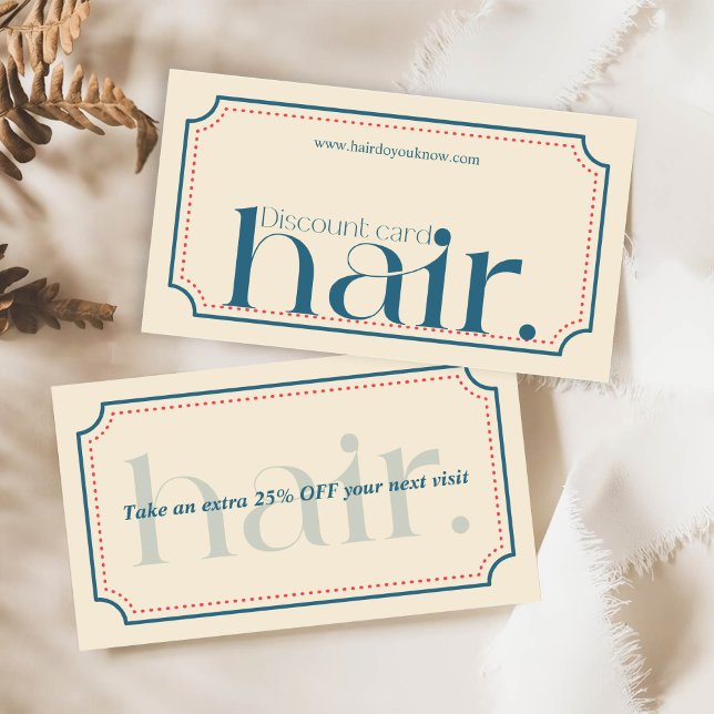 Moderna y elegante tarjeta de descuento de belleza (Subido por el creador)