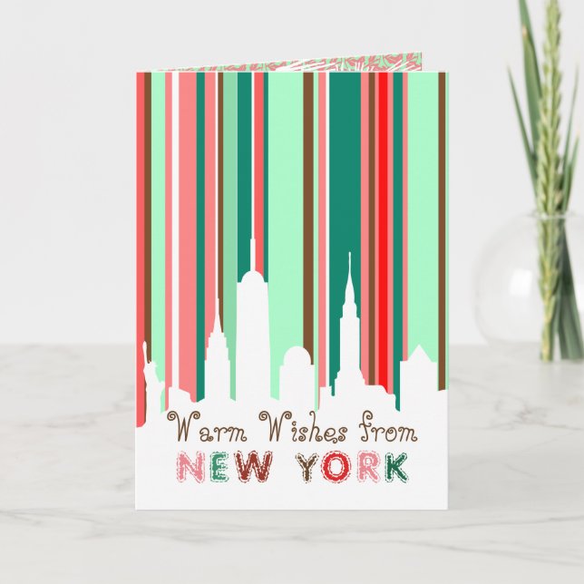 Moderna y elegante tarjeta de felicitación para el (Anverso)