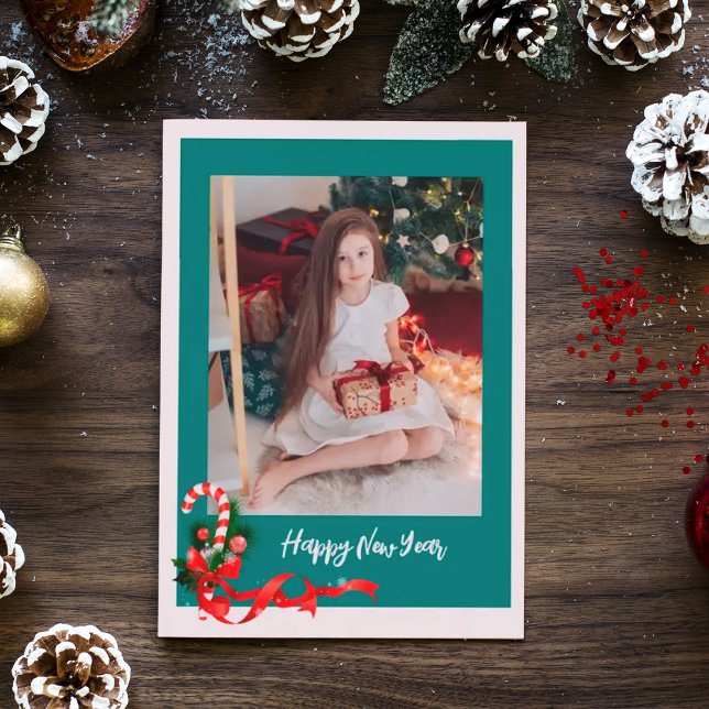Moderna y elegante tarjeta de Navidades fotográfic (Subido por el creador)