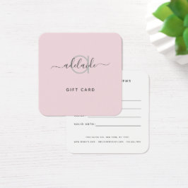 Moderna y elegante tarjeta de regalo de Rubor mono