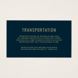 Moderna y elegante tarjeta de transporte Boda simp