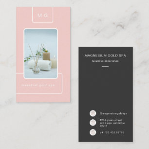 Moderna y elegante tarjeta de visita de spa