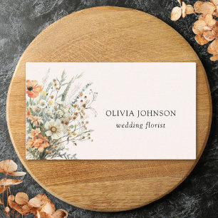 Moderna y elegante tarjeta de visita floral floral