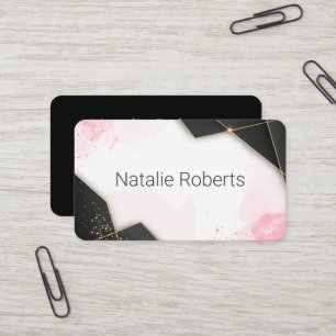 Moderna y elegante tarjeta de visita Golden Black-