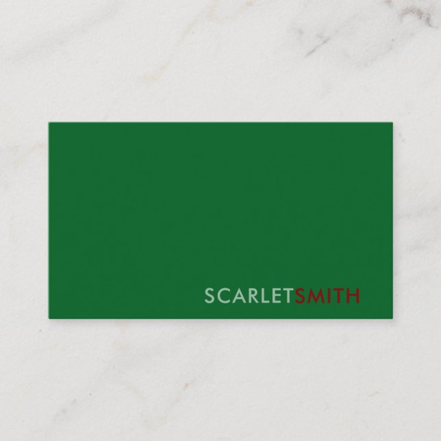 Moderna y elegante tarjeta de visita minimalista s (Anverso)