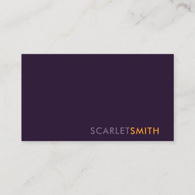 Moderna y elegante tarjeta de visita minimalista s (Anverso)