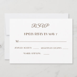 Moderna y elegante tarjeta Scrip Rsvp Golden Dots