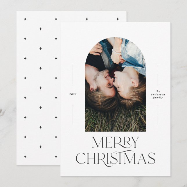 Moderna y elegante tipografía navidades negros + b (Anverso / Reverso)